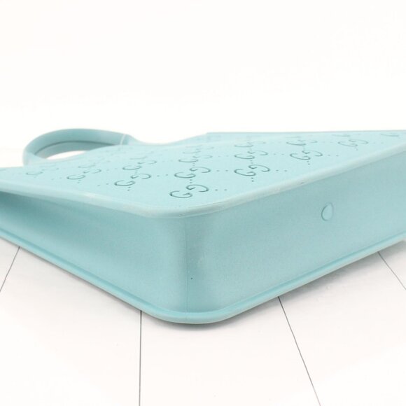 Gucci tote silica perforated GG logo in light blue - Picture 5 of 12